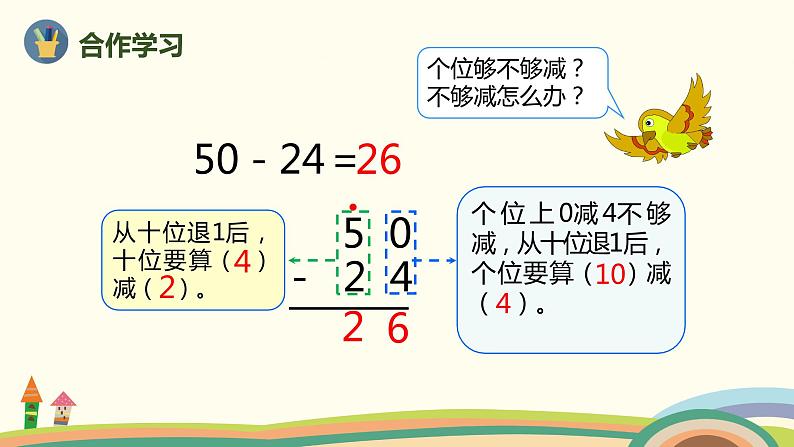 人教版数学二年级上册 2.5《退位减》PPT课件第4页