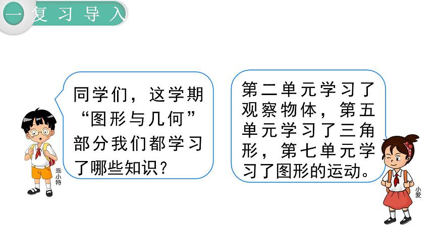 人教版四年级小学数学下册课件第10单元第3课时  图形与几何第2页