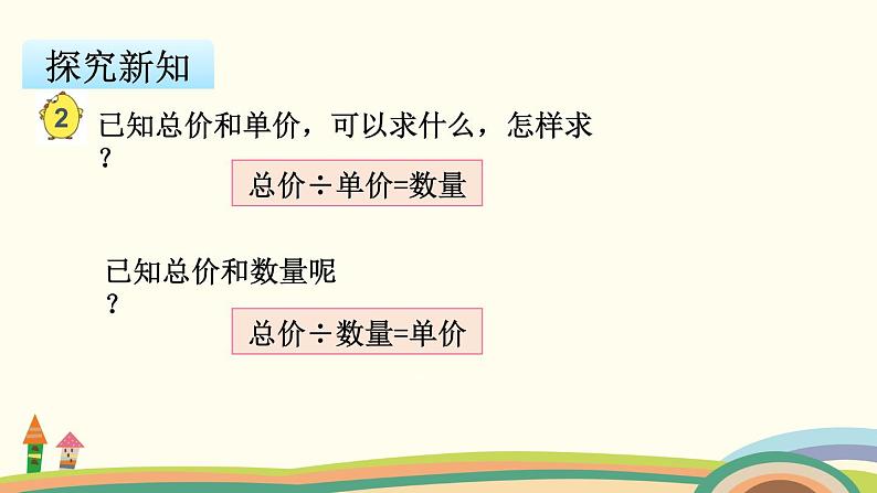 苏教版数学四年级下册 3.2《 常见的数量关系》PPT课件06