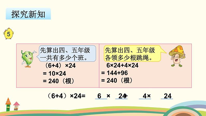 苏教版数学四年级下册 6.4《 乘法分配律》PPT课件04