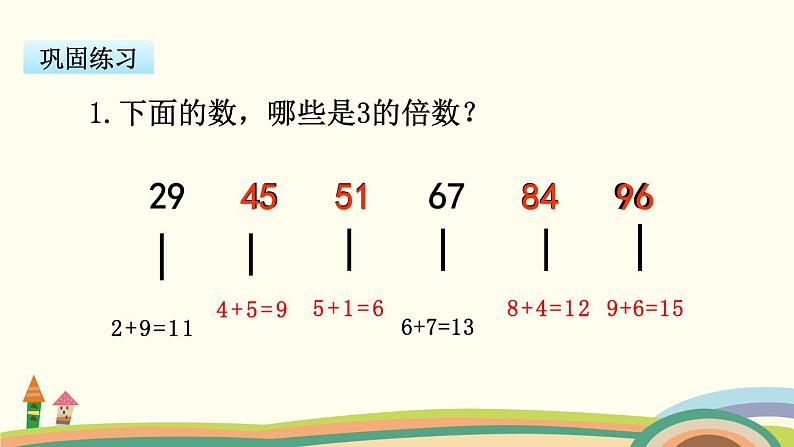 苏教版数学五年级下册 3.3《 3的倍数的特征》PPT课件06