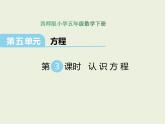 西师大版数学小学五年级下册课件  第五单元  方程  第3课时  认识方程