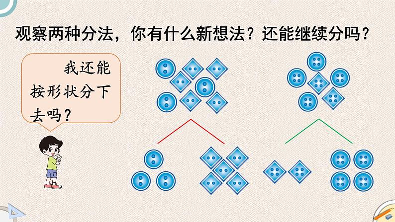 北师版数学一年级下册 1《分扣子》PPT课件08