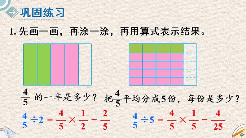 北师版数学五年级下册 5.1《分数除法（一）》PPT课件06