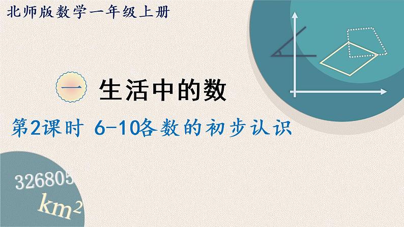 北师版数学一年级上册 1.2《数字6-10各数的初步认识》PPT课件01