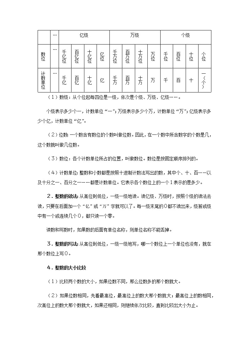 【小升初】1.整数的认识j教案讲义及练习03