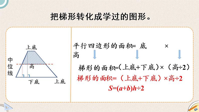 北师版数学五年级上册 4.7《梯形的面积》PPT课件第5页