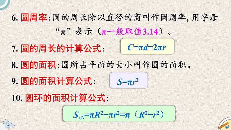 北师版数学六年级上册 总复习 2《图形与几何》PPT课件06