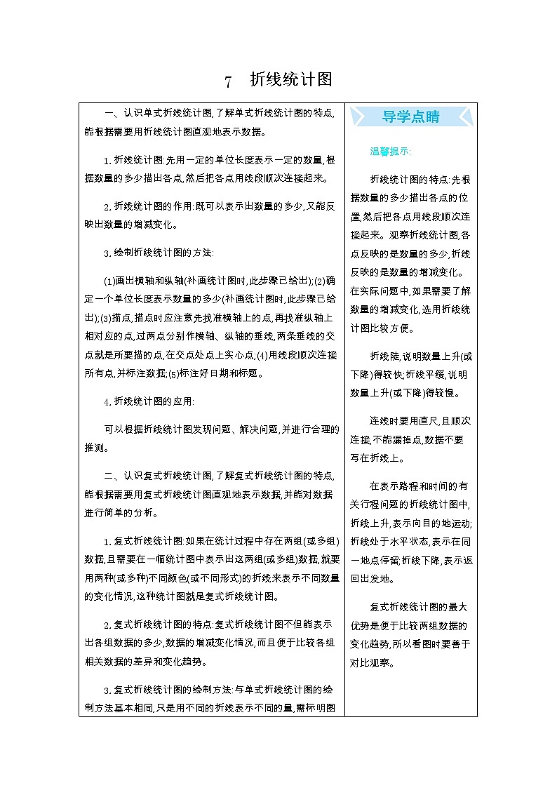 7 折线统计图简案A 教案01