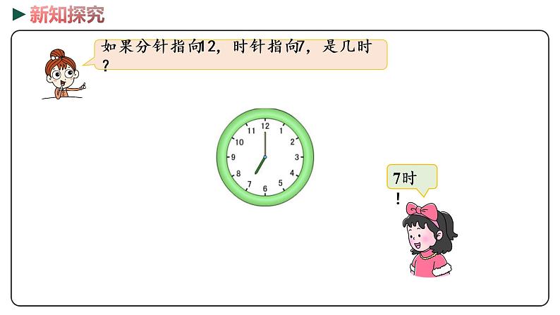 冀教版数学一年级下册 2.1《 认识整时》PPT课件07