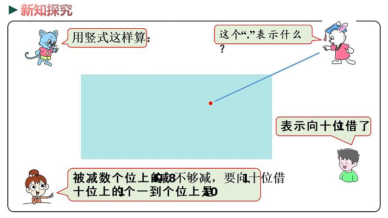 冀教版数学一年级下册 5.9《 两位数减一位数（退位）》PPT课件06