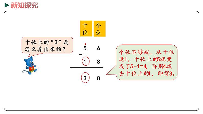 冀教版数学一年级下册 7.6《 两位数减两位数（退位）》PPT课件第8页