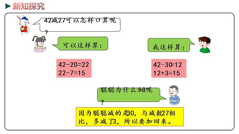 冀教版数学一年级下册 7.8《 两位数减两位数的口算》PPT课件07