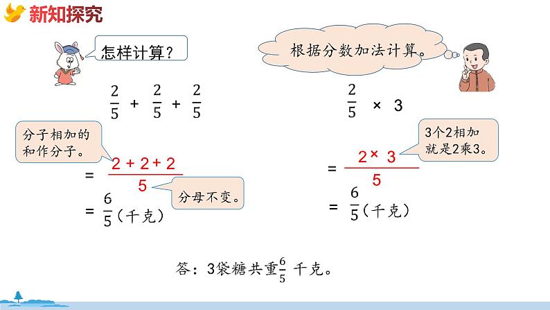 冀教版数学五年级下册 4.1《 分数乘整数》PPT课件08