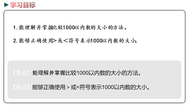 冀教版数学二年级下册 3.5《1000以内数的大小比较》PPT课件02