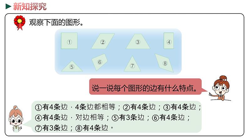 冀教版数学二年级下册 5.3《四边形和平行四边形》PPT课件05