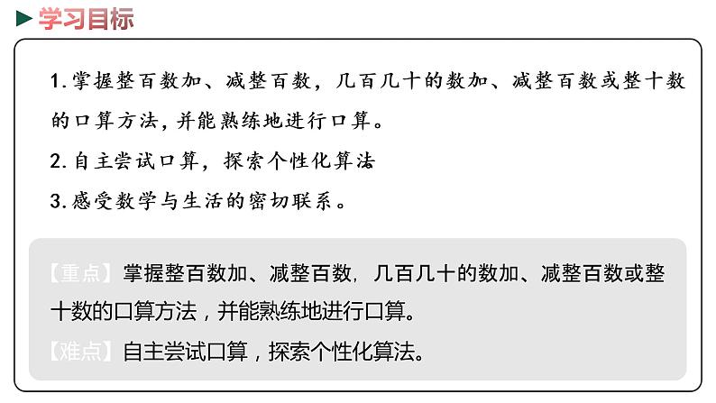 冀教版数学二年级下册 6.2《整百数加、减整百数，几百几十的数加、减整百或整十数》PPT课件02