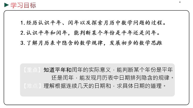 冀教版数学三年级下册 1.5《 平年、闰年》PPT课件02