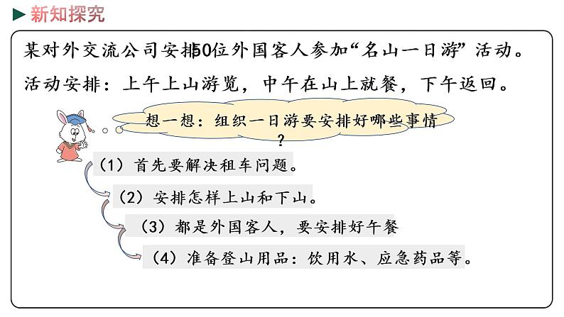 冀教版数学三年级下册 2.7《 名山一日游》PPT课件04