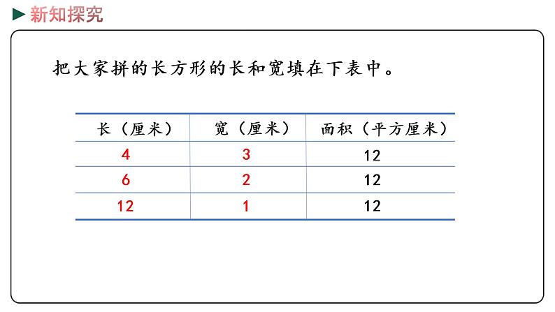 冀教版数学三年级下册 7.5《 长方形的面积》PPT课件08