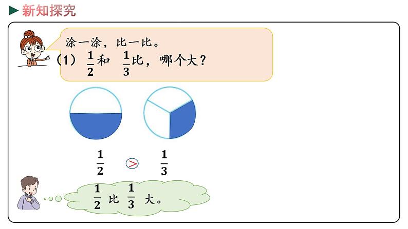 冀教版数学三年级下册 8.3《 分数大小的比较》PPT课件07