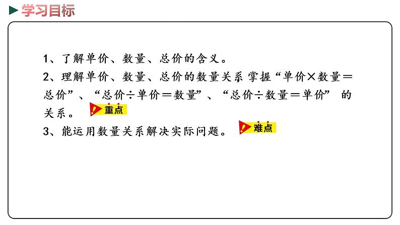 冀教版数学四年级下册 3.4《单价、数量、总价》PPT课件02