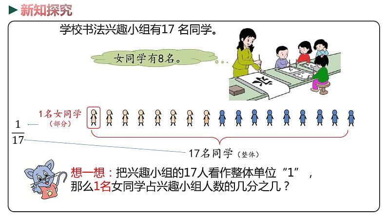 冀教版数学四年级下册 5.3《用分数表示整体的一部分》PPT课件04