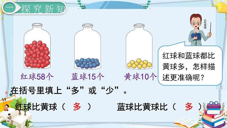 最新人教部编版一年级数学下册《4.7-100以内数的认识-比多少》课件03