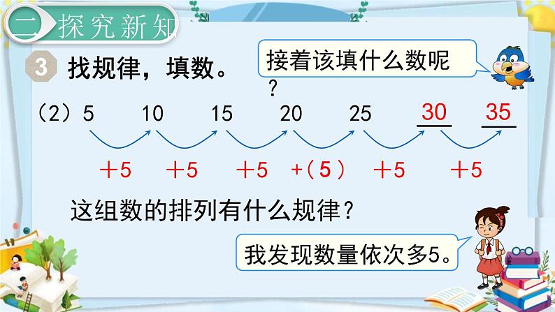 最新人教部编版一年级数学下册《7.2找规律（2）》课件05