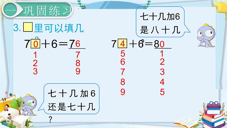最新人教部编版一年级数学下册《8.2总复习-100以内的加法和减法》课件04