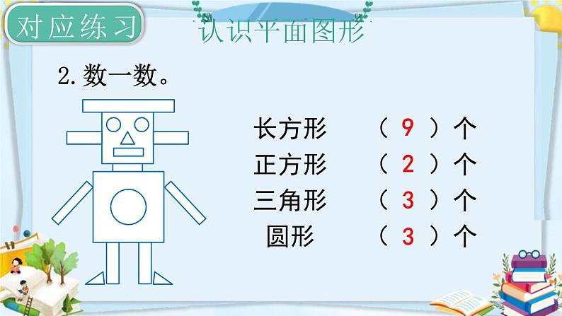 最新人教部编版一年级数学下册《8.3总复习-图形与分类整理》课件07