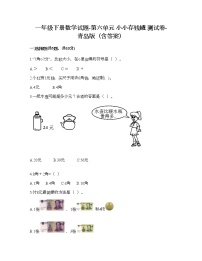 小学数学青岛版 (六三制)一年级下册六 小小存钱罐---人民币的认识优秀同步测试题