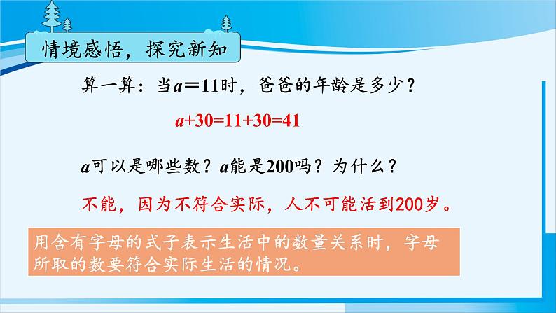 人教版五年级数学上册 5简易方程 第1课时 用字母表示数（1） 课件06