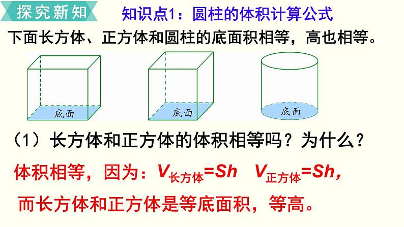 小学数学苏教版六年级下册第2单元第4课时  圆柱的体积 PPT课件03