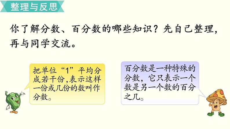 小学数学苏教版六年级下册第7单元数与代数第3课时    分数、百分数的认识 PPT课件02