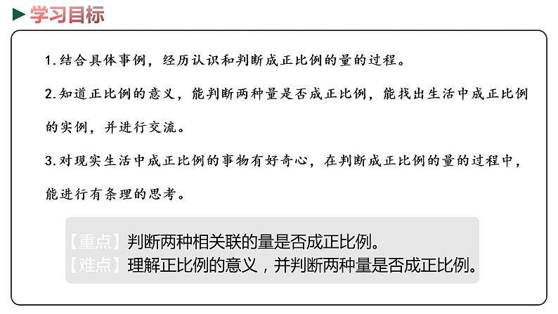 冀教版数学六年级下册 3.1《成正比例的量》PPT课件02