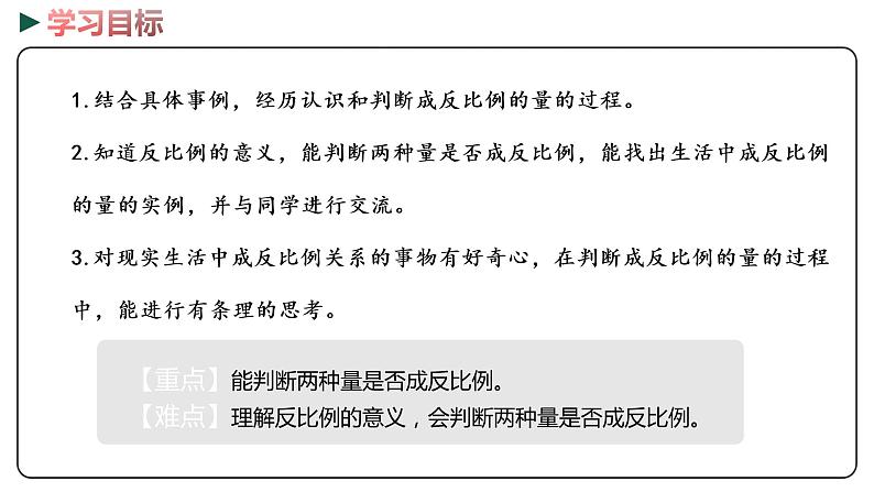 冀教版数学六年级下册 3.3《成反比例的量》PPT课件02