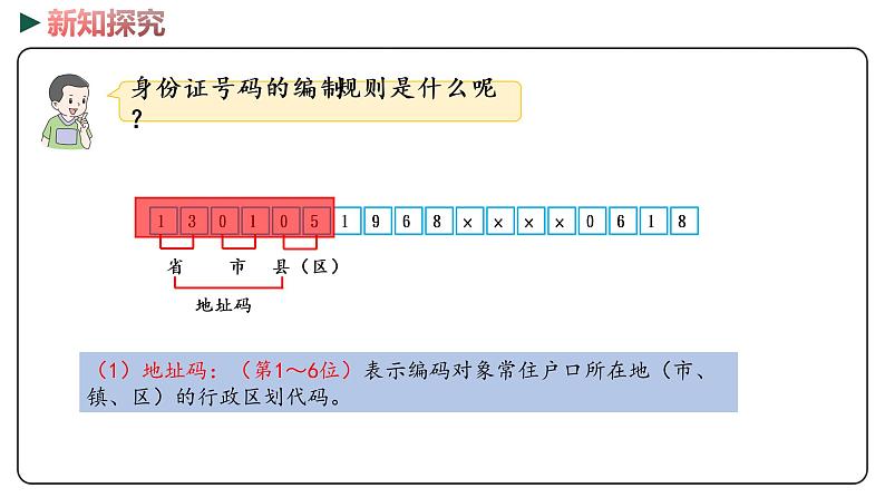 冀教版数学六年级下册 5.1《 身份证号码》PPT课件05