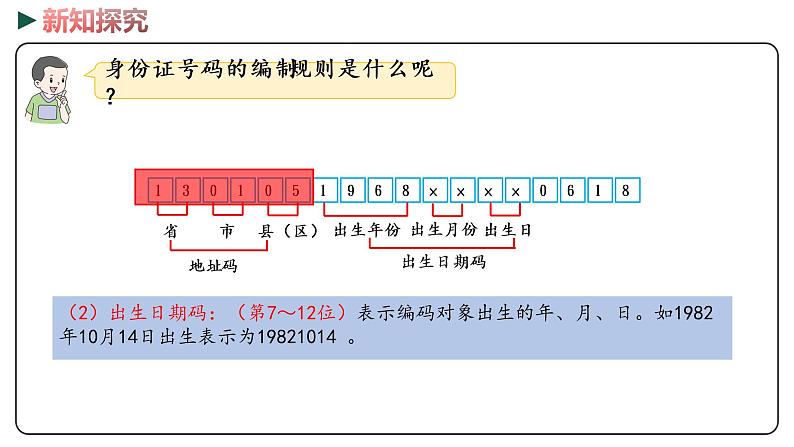 冀教版数学六年级下册 5.1《 身份证号码》PPT课件06