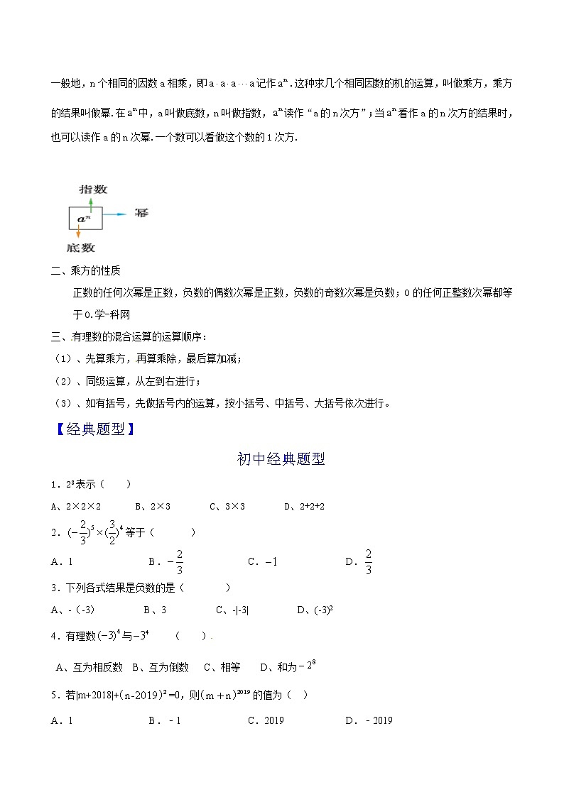 第06讲 有理数的乘方 知识点及练习题 -小升初数学衔接教材02