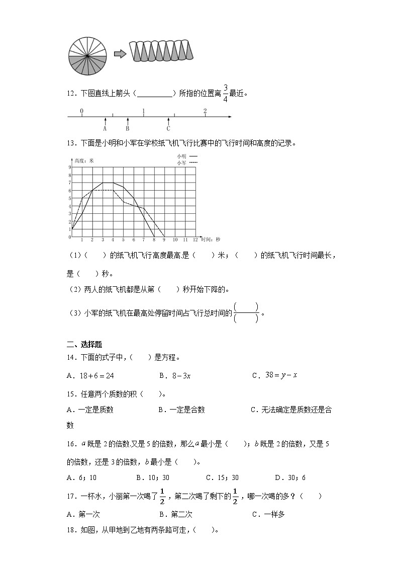 2019-2020学年河南省平顶山市卫东区苏教版五年级下册期末测试数学试卷（word版 含答案）02