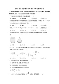 2020年山东省枣庄市峄城区小升初数学试卷