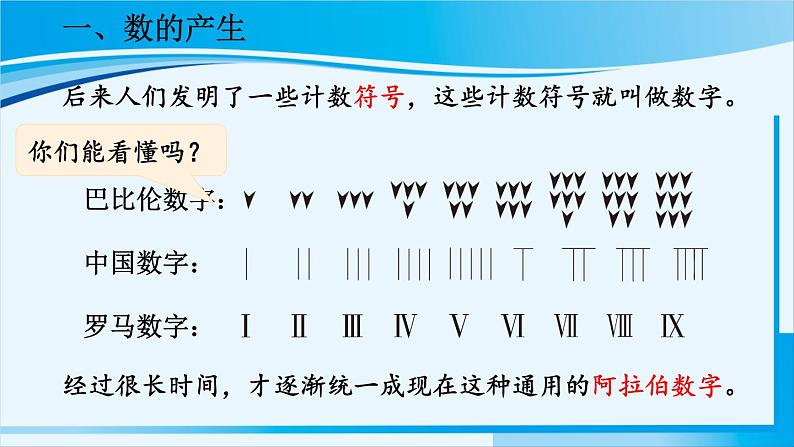 人教版四年级数学上册 1大数的认识 第7课时 数的产生和十进制计数法 课件04