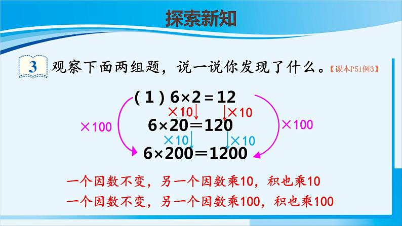 人教版四年级数学上册 4三位数乘两位数 第3课时 积的变化规律 课件06