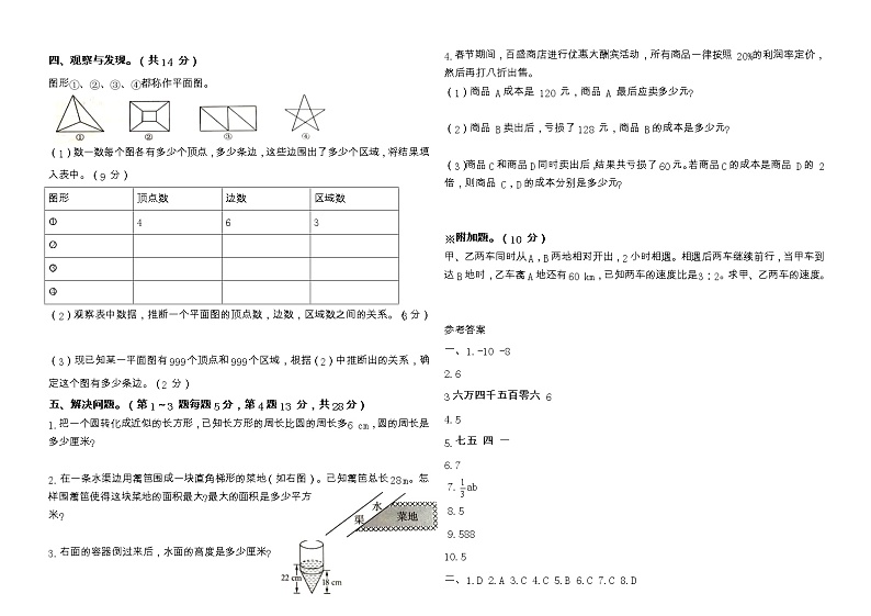 【小升初培优拔高】2020-2021学年人教版六年级数学下册培优拔高卷（八）（含答案）02