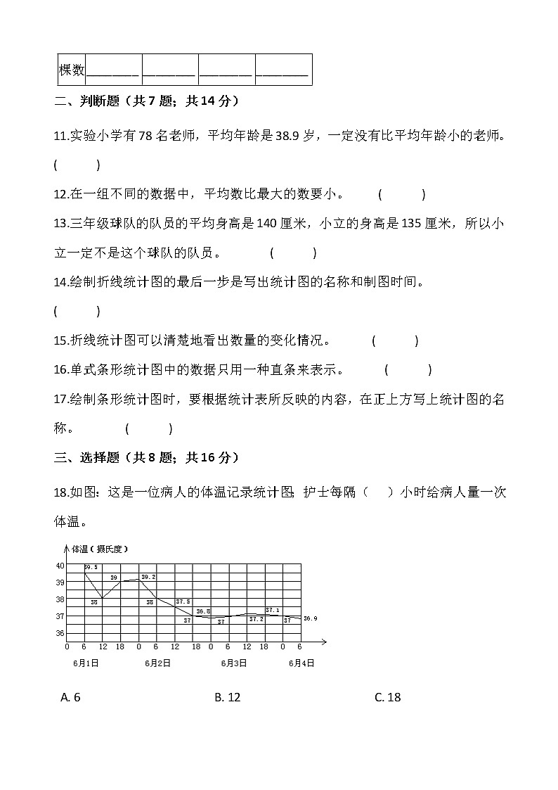 北师大版四年级下册数学第六单元检测卷（三）03