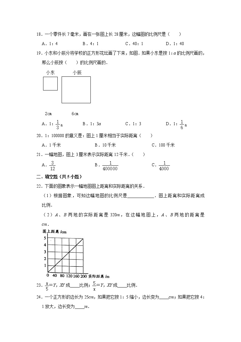 六年级下学期数学单元试题--《第4章 正比例与反比例》 (16) 北师大版 含答案第3页