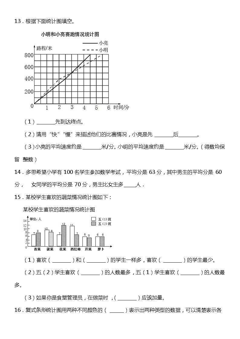 2021年北师大版小学数学五年级下册第八单元质量检测卷第3页