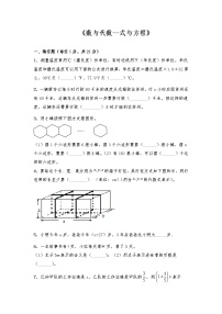 2020-2021学年式与方程课后练习题