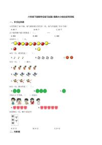 六年级下册数学总复习试题-整数大小的比较专项练    （含答案）